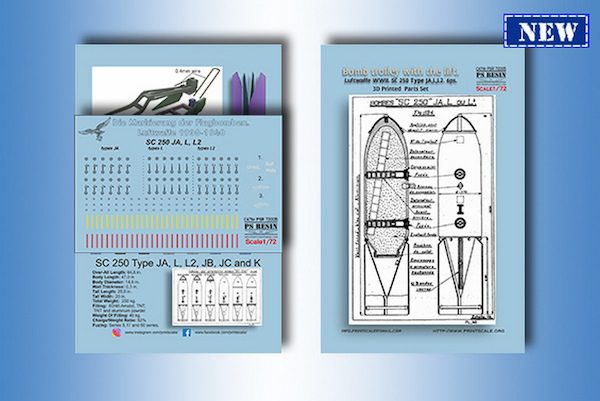 Luftwaffe WWII SC250 bombs type JA, L, and L2 6x with lift  PSr72005
