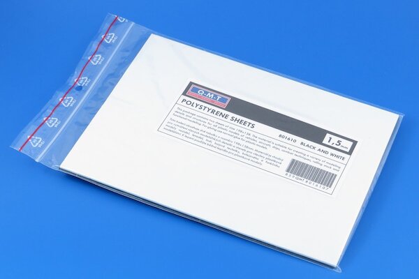 Polystyrene Plates  1,5mm (1x White, 1x Black)  QMT-801610