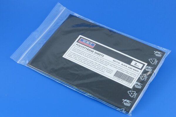 Polystyrene Plates 2mm (1x White, 1x Black) QMT-801710