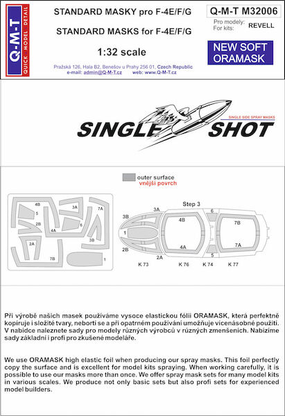 Single shot line Masking set for F4E/F/G Phantoms (Revell)  QMT-M32006