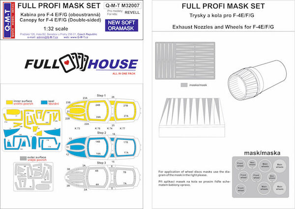 Full house Masking set for F4E/F/G Phantoms (Revell)  QMT-M32007