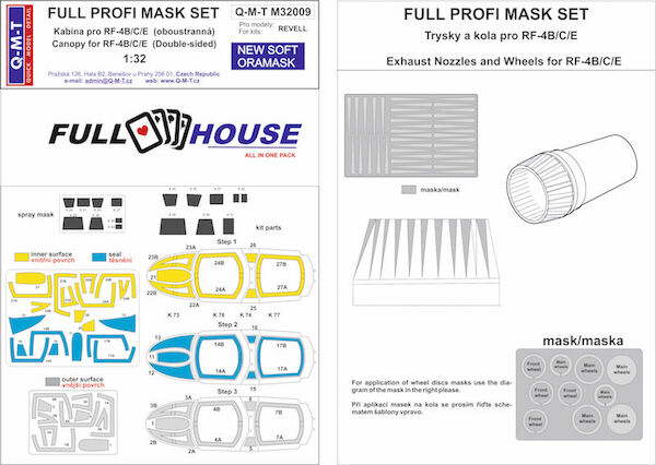 Full house Masking set for RF4B/C/E Phantoms (Revell)  QMT-M32009