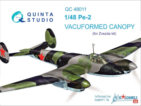 Canopy and other glassparts Petlyakov Pe2 (for Zvezda)  QC48011