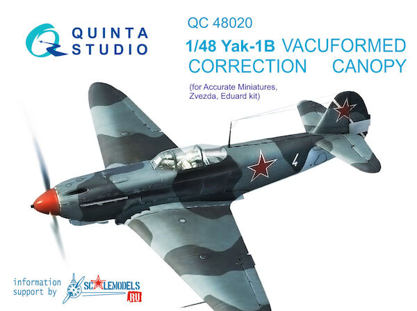 Canopy Yakovlev Yak1b (Accurate Miniatures, Eduard, Zvezda) QC48020