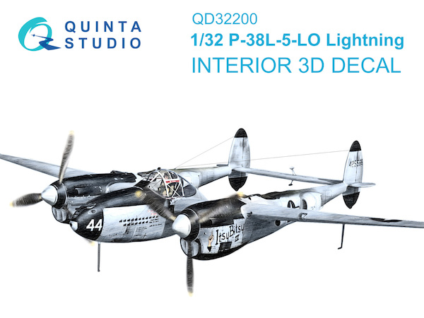 Lockheed P38L-5-LO Lightning Interior 3D Decal for Trumpeter QD32200