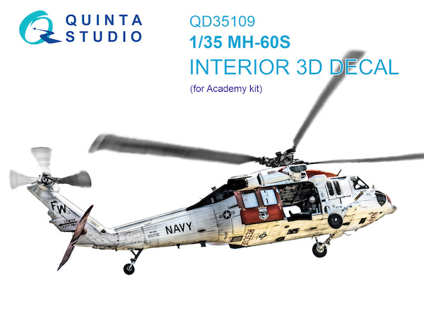 Sikorsky MH60S Seahawk Interior 3D Decal for Academy QD35109