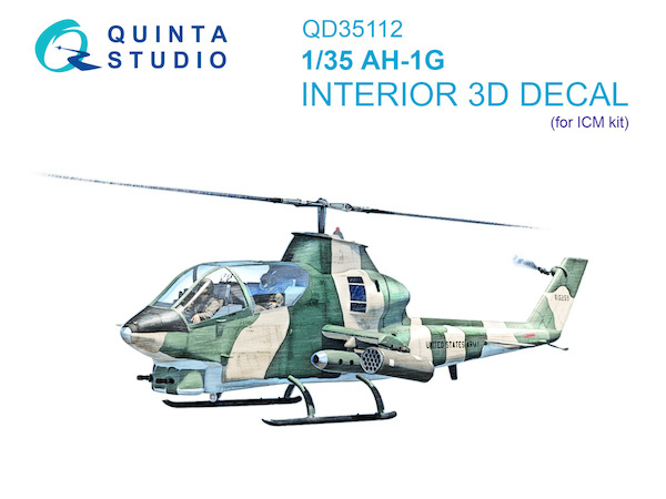 Bell AH1G Cobra Interior 3D Decal for ICM QD35112