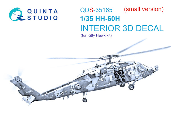 Sikorsky HH60H Rescue hawk Interior 3D Decal  for Kitty Hawk  QD35165