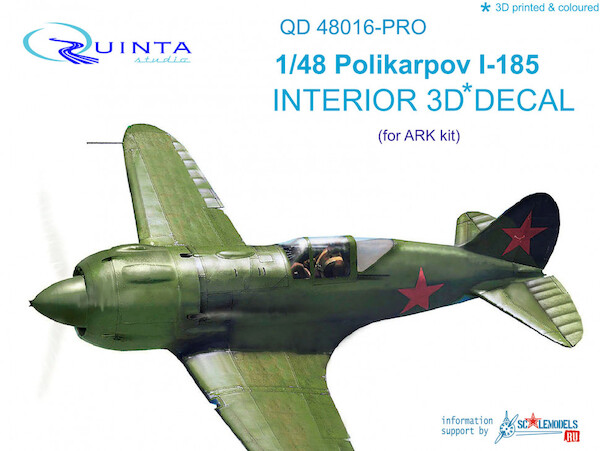 Polikarpov I-185 Interior 3D Decal for ARK QD48016-PRO