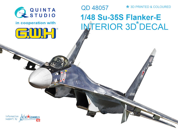 Sukhoi Su35S Flanker Interior 3D Decal  for Great Wall Hobby  QD48057