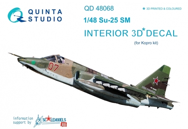 Sukhoi Su25SM Frogfoot Interior 3D Decal for KP QD48068