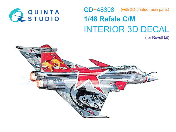 Rafale C/M Interior 3D Decal  and resin parts (Revell)  QD+48308