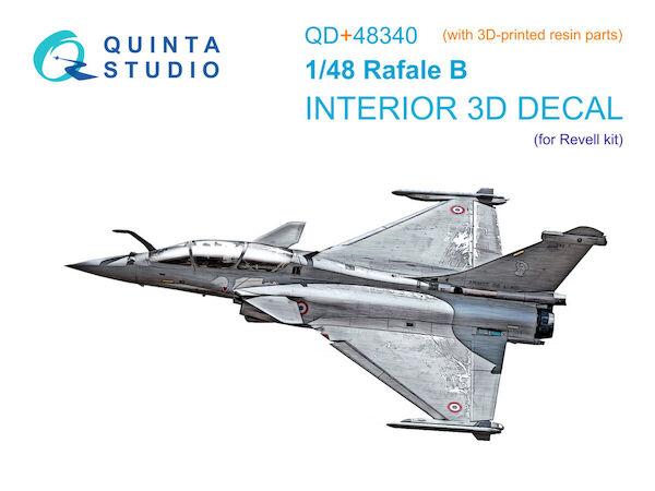 Rafale B Interior 3D Decal  and resin parts (Revell)  QD+48340
