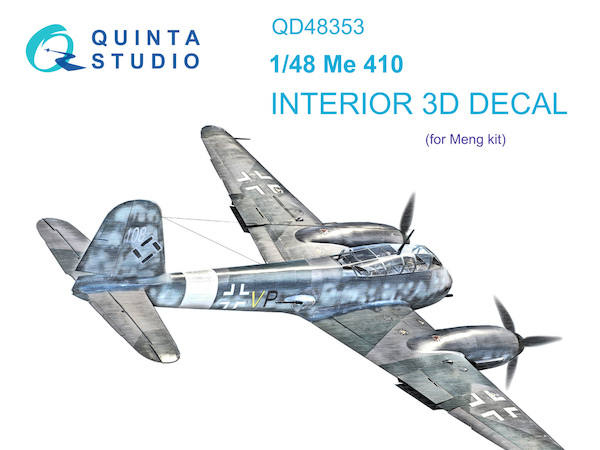 Messerschmitt Me410 Interior 3D Decal for MENG QD48353