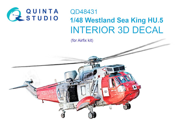 Westland Sea King HU5 Interior 3D Decal for Airfix QD48431