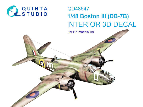 Dougals Boston III (DB7B) Interior 3D decal (HK Models) QD48647