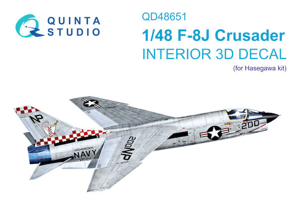 F8J Crusader Interior 3D Decal (Hasegawa / Hobby 2000)  QD48651