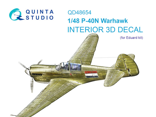 P-40N Warhawk Interior 3D Decal (for Eduard kit)  QD48654