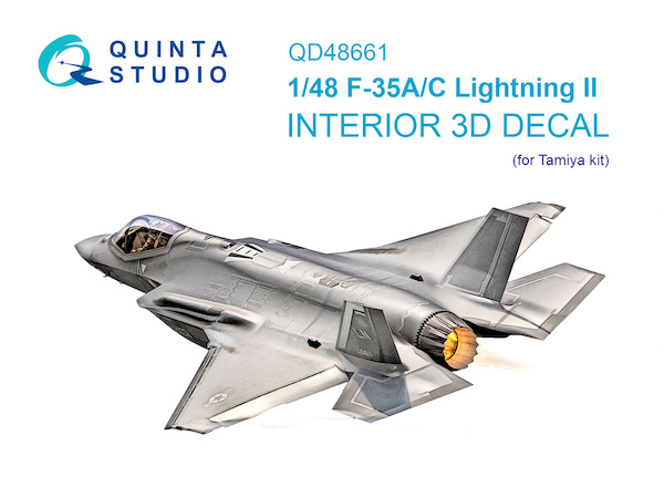 F-35A/C Lightning II Interior 3D Decal (for Tamiya kit) QD48661