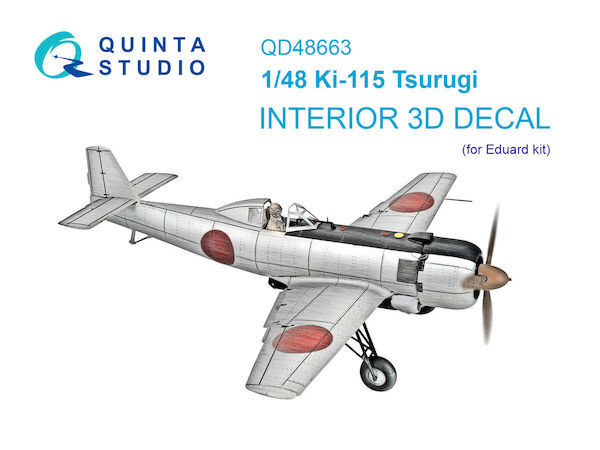 Ki115 Tsurugi  Interior 3D Decal (Eduard)  QD48663