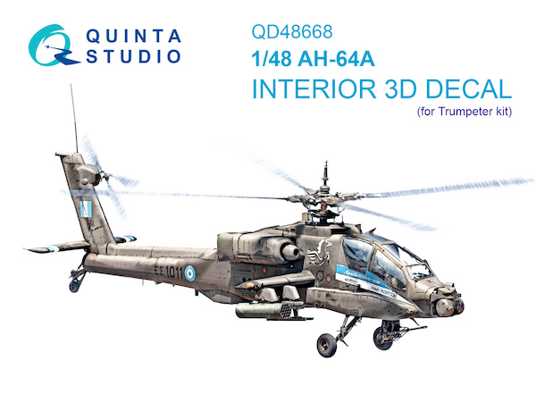 AH-64A Interior 3D Decal (for Trumpeter kit)  QD48668