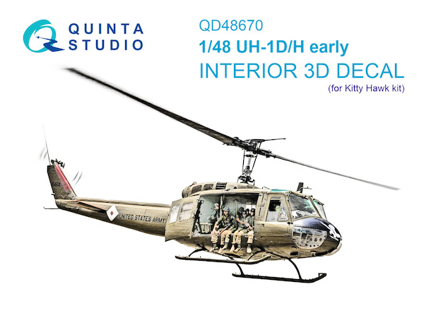 UH-1D/H earlyInterior 3D Decal (for Kitty Hawk kit) QD48670