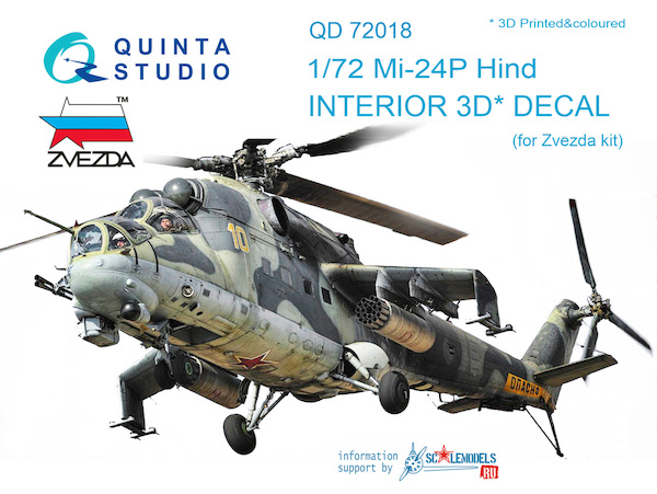 Mil Mi24P Hind Interior 3D Decal  for Zvezda  QD72018