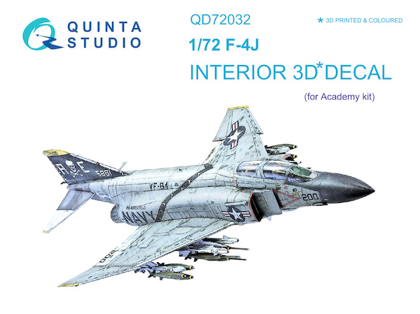 F-4J interior 3D decal (for Academy kit) QD72032
