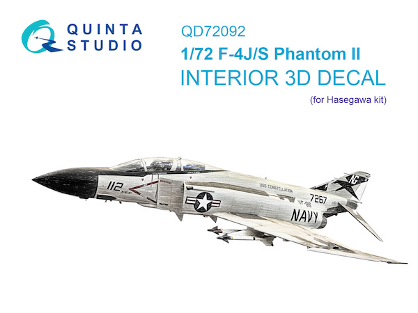 F-4J/S Phantom II interior 3D decal (for Hasagawa kit)  QD72092