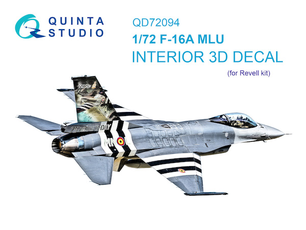 F16A MLu Fighting Falcon Interior 3D Decal (Revell) QD72094