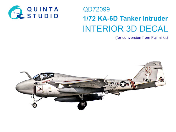 KA-6D Tanker Intruder interior 3D decal (for conversion from Fujimi kit)  QD72099