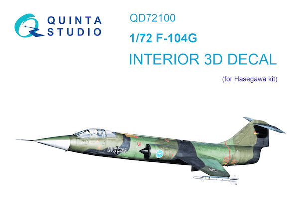 F104G Starfighter Interior 3D Decal (Hasegawa)  QD72100