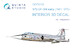 CF104 Starfighter - early 1961-1975  Interior 3D Decal (Hasegawa) QD72103