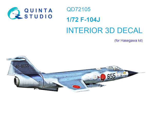 F104J Starfighter Interior 3D Decal (Hasegawa)  QD72105