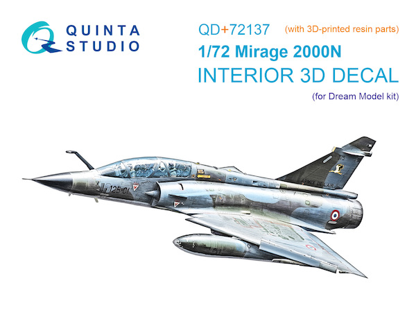 Mirage 2000N Interior 3D Decal  and resin parts (Dream Model)  QD+72137