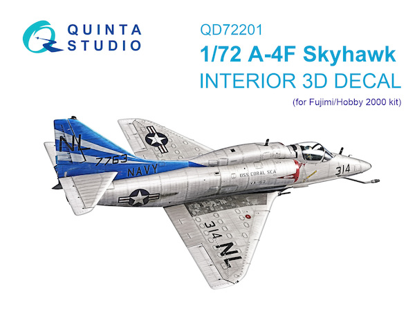 A-4F Skyhawk Interior 3D decal (for Fuiimi/Hobby 2000 kit)  QD72201