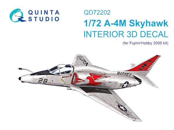 A-4M Skyhawk Interior 3D decal (for Fuiimi/Hobby 2000 kit)  QD72202