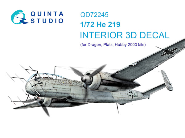 Heinkel He219 Interior 3D Decal  (Dragon, Hobby 2000)  QD72245