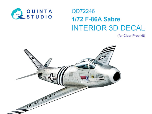 F86A Sabre Interior 3D Decal  (Clear Prop)  QD72246