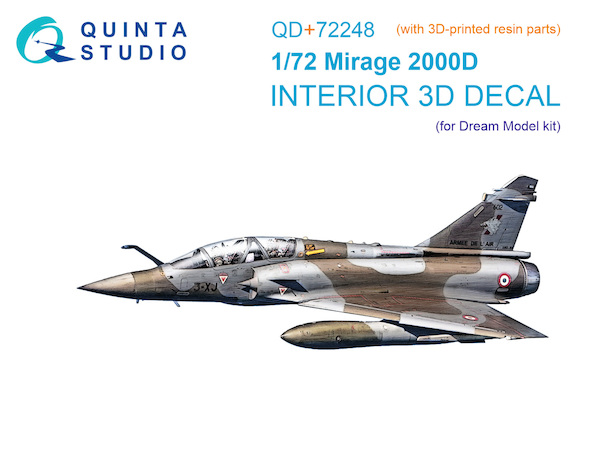 Mirage 2000D Interior 3D Decal  and resin parts (Dream Model)  QD+72248