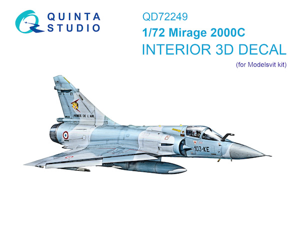 Mirage 2000C Interior 3D Decal (for Modelsvit kit) QD72249
