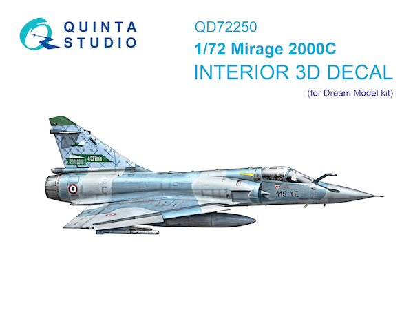 Mirage 2000C Interior 3D Decal (Dream Model)  QD72250