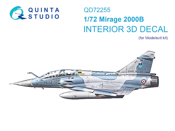 Mirage 2000B Interior 3D Decal (for Modelsvit kit)  QD72255