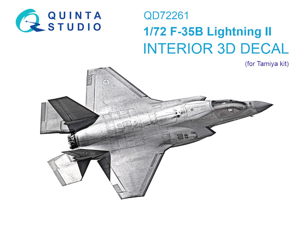 F35B Lightning II Interior 3D Decal  (Tamiya)  QD72261