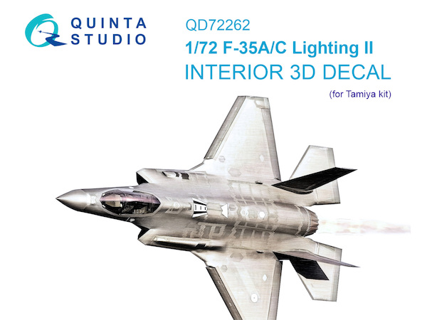 F35A/C Lightning II Interior 3D Decal  (Tamiya)  QD72262
