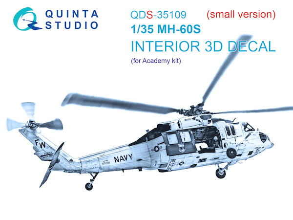 Sikorsky MH60S Seahawk Interior 3D Decal for Academy (Small version) QDS-35109