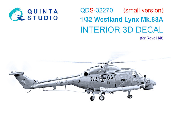Westland Lynx Mk.88A Interior 3D decal  (for Revell kit) small version  QDS32270
