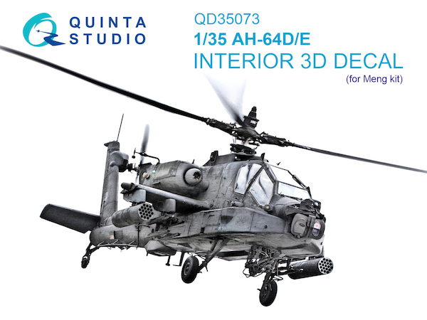 AH64D/E Apache Interior 3D Decal  for MENG (Small version)  QDS35073