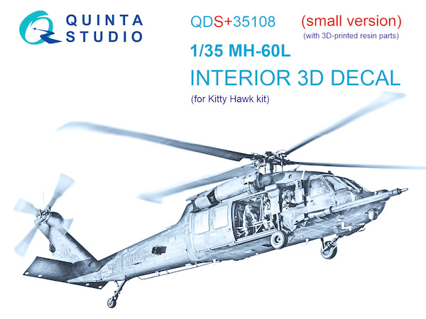 Sikorsky MH60L Blackhawk Interior 3D Decal for Kitty Hawk (Small version) QDS+35108