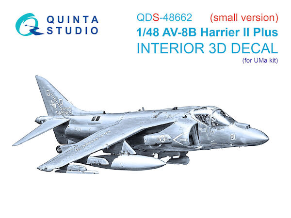 AV8B Harrier II plus Interior 3D Decal  (UMa)  QDS48662